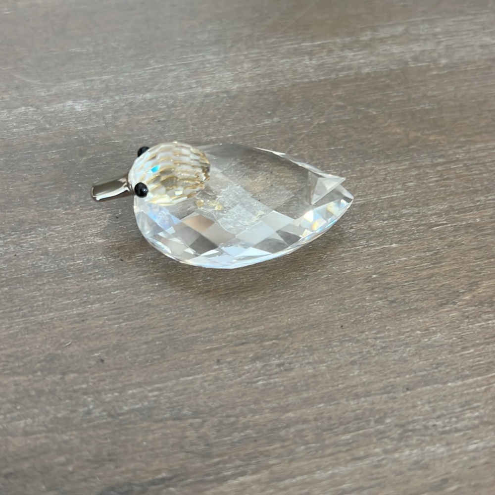 SWAROVSKI Crystal Duck w Silver Beak Figurine - Picture 6 of 6